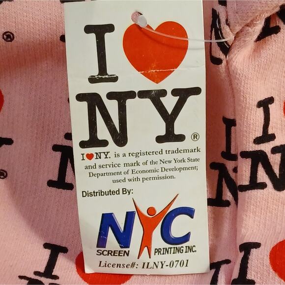 NYC I Love NY Women's Pink Hoodie. Size L - Picture 14 of 15
